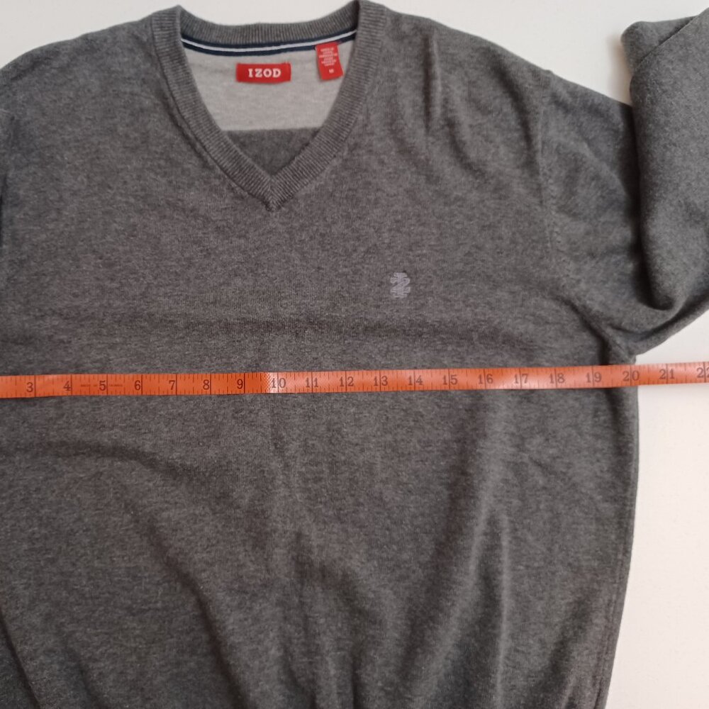 Women's IZOD Grey 100% Cotton Sweater Size Medium - Picture 8 of 8